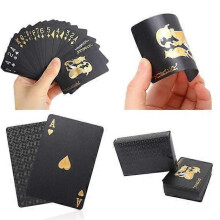 Plastic Poker Cards Waterproof PVC Waterproof Playing Cards Black
