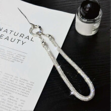(Style M, Multicolor) Phone Wrist Strap Shiny Rhinestone Decor Hand Strap Lanyard,Length: 25cm