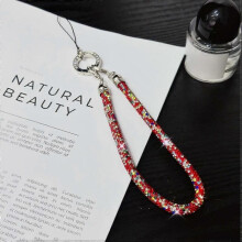 (Style I, Multicolor) Phone Wrist Strap Shiny Rhinestone Decor Hand Strap Lanyard,Length: 25cm