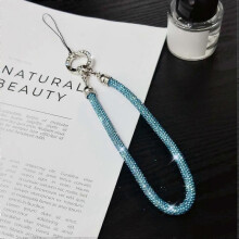 (Style F, Multicolor) Phone Wrist Strap Shiny Rhinestone Decor Hand Strap Lanyard,Length: 25cm