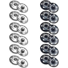 24 sets Sew on snaps Dia snaps Metal buttons