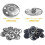 24 sets Sew on snaps Dia snaps Metal buttons 3