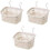3 hanging plastic storage baskets / laundry baskets, plastic Large 1