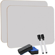 (2pcs)Mini Dry Erase White Board, 8.2X11.8 Inch Double Sided Mini Whiteboard with Pens and Erasers,Durable Portable White Boards
