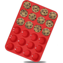 (1 Pack 24 Cups)Silicone Muffin Pan - Regular 12 Cups Cupcake Tray, Non-Stick Silicone Baking Molds for Making Muffin Cakes, Cupcake, Chocolate