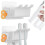 2 Pack Wall Mount Toothbrush Holder Toothpaste Dispenser, Plastic Wall Mount Toothbrush Hanger Compatible (White) 1