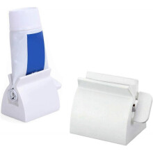 (White)Toothpaste Tube Squeezer,Toothpaste Seat Holder Stand Rotate Toothpaste Dispenser,Hair Color Dye/Cosmetic/Oil Paint Squeezer