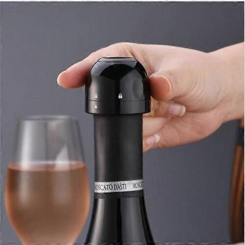 Champagne / Wine Cork - Vacuum Seal - Stopper Black 1