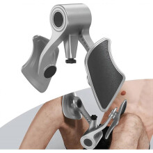 (Gray) Thigh Toner Pelvic Floor Inner Thigh Exerciser Strengthener for Women and Men Adjustable Strength Inner & Outer Thigh Exerciser