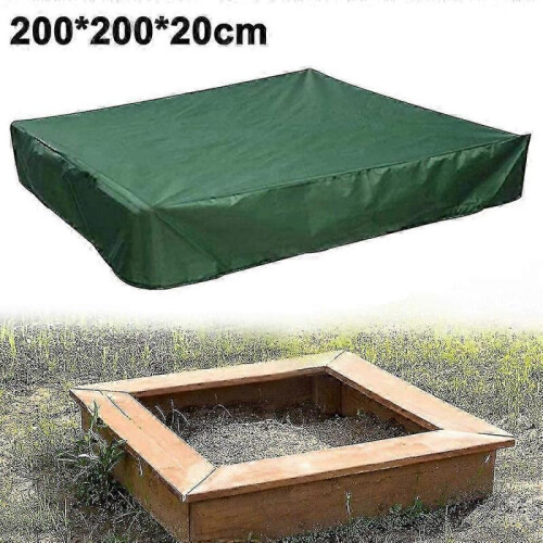 (150x150x20cm, Green) Sandbox Cover, Sandbox Canopy With Drawstring, Sandpit Pool Cover