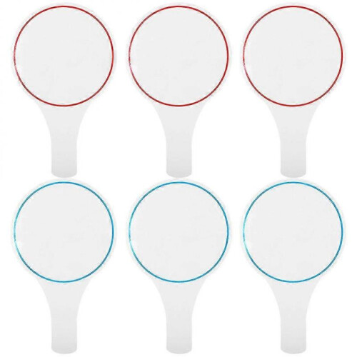6Pcs Blank Scoreboards Handheld Scoreboards Dry Erase Answer Paddles Single Side Writable Paddles