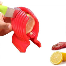 Tomato Cutter Durable Vegetable Slicer Multifunctional Round Fruit Tongs Holder for Kiwi, Onion, Lemon