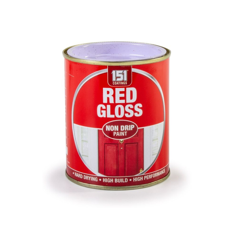New 151 Coatings - Non Drip Gloss Paint - Red 300Ml