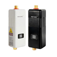 (Black) Electric Instant Hot Water System Tankless Shower Heater Under Sink Tap New Winter Heater-hao