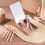 (White) Travel Makeup Brush Set With LED Light Mirror 2