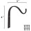 Iron Wall Hooks Metal Lantern Bracket Decorative Coat Hook for Hanging Lantern,bird Feeders 1