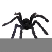 (150cm) Halloween Spider Decorations, Realistic Hairy Giant Spider Props