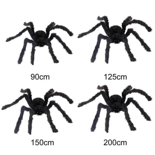 (90cm) Halloween Spider Decorations, Realistic Hairy Giant Spider Props 2