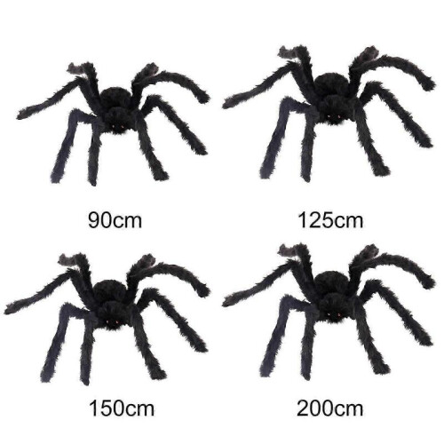(150cm) Halloween Spider Decorations, Realistic Hairy Giant Spider Props 2