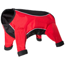 (XL, Black/Red) Trespaws Water Resistant Dog Rain Coat Tia