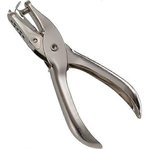 130x11x57 mm, Single hole punch, Hole punch, Capacity 5 sheets, Silver