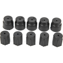 Air Conditioner Valve Caps, 10 Pcs/set Universal Air Valve Cap Dust Cover Set Ac System Charging Port Caps for Air Conditioning Service Ac System Char