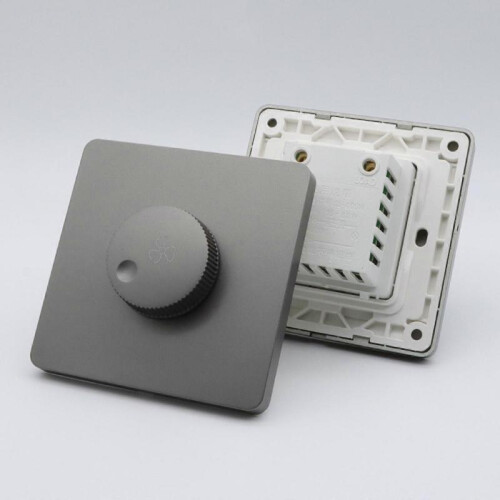 (Gray) 220v Universal Adjustment Ceiling Fan Speed Control Stepless Speed Adjuster 2