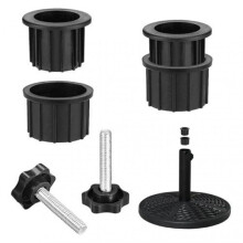 (Two Set Of Base Brackets) Patio Table Umbrella Hole Ring Plug Flexible Easy Installation Umbrella Cone Wedge For Swimming Pool Balcony-hy