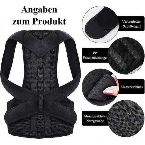 Posture Corrector Back Correction Posture Trainer for An Upright Posture Back Adjustable Back Supp   -Sy 1