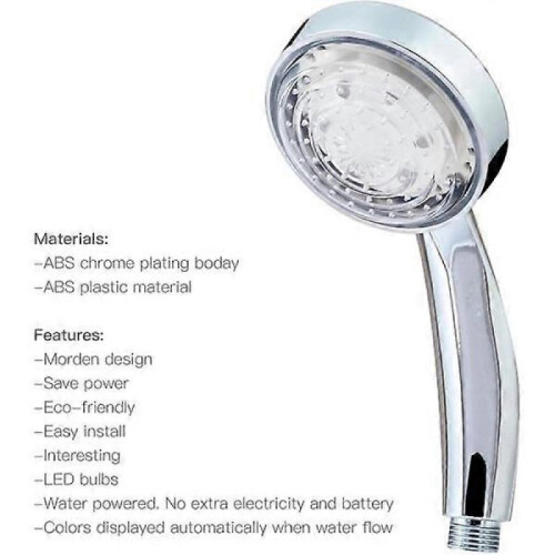 7 colors LED shower head, multi-color, universal fit 1