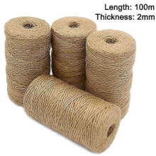 4pcs 100m natural jute thread, 2mm craft thread decoration thread is very good -Sy