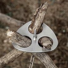 Portable campfire rack, outdoor cooking utensil rack, campfire cooking accessories set, three-branch camping cooking tripod