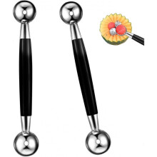 2 PCS Double Sided Melon Baller, Round Melon Balls Fruit Baller Scoop Melon Baller Scoop Stainless Steel Melon Baller Melon Scoop Double Scoop