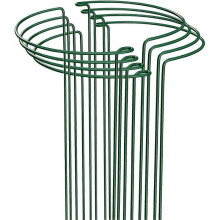 8 Pack 2540cm Plant Support Stakes, Half Round Plant Support Ring Cage for Peonies Monstera Hydrangeas Roses Tomatoes