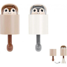 Wall Hook Decorative Wall Mounted Coat Hook Cute Squirrel for Hanging Coats,Bags,Purses, Towels,Keys for Home Office Use Set of 2 (Squirrel)