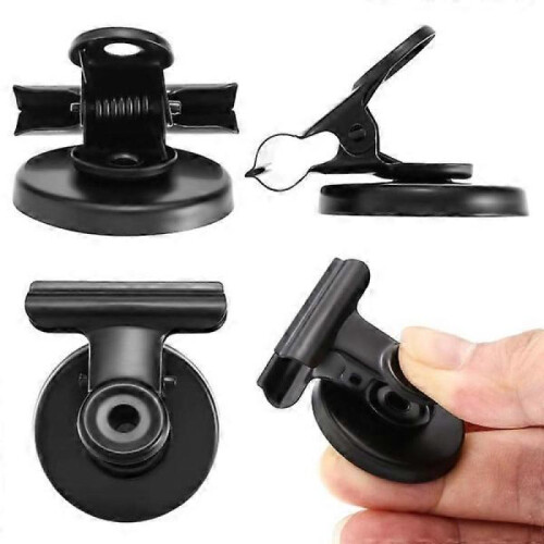 10-pack magnetic clips with strong magnet for the refrigerator Black 1