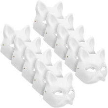 10pcs Therian Mask Cat Fox Mask Therian Halloween Mask Therian Costume for Kids Adults Tom Mask for Christmas Party & Therian WELLNGS