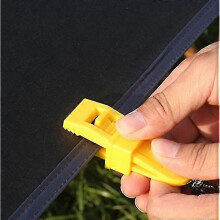 10pcs Yellow Tarp Clip, Tent Clip, Plastic Clip - for Outdoor Activities