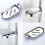 2pcs No Drilling Shower Shelf, ABS Plastic Shower Soap Dish, Display 5