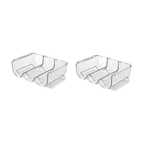 2 Pack Container Organizer Holder, Kitchen Pantry, Refrigerator Tissue And Storage Bin, Stackable