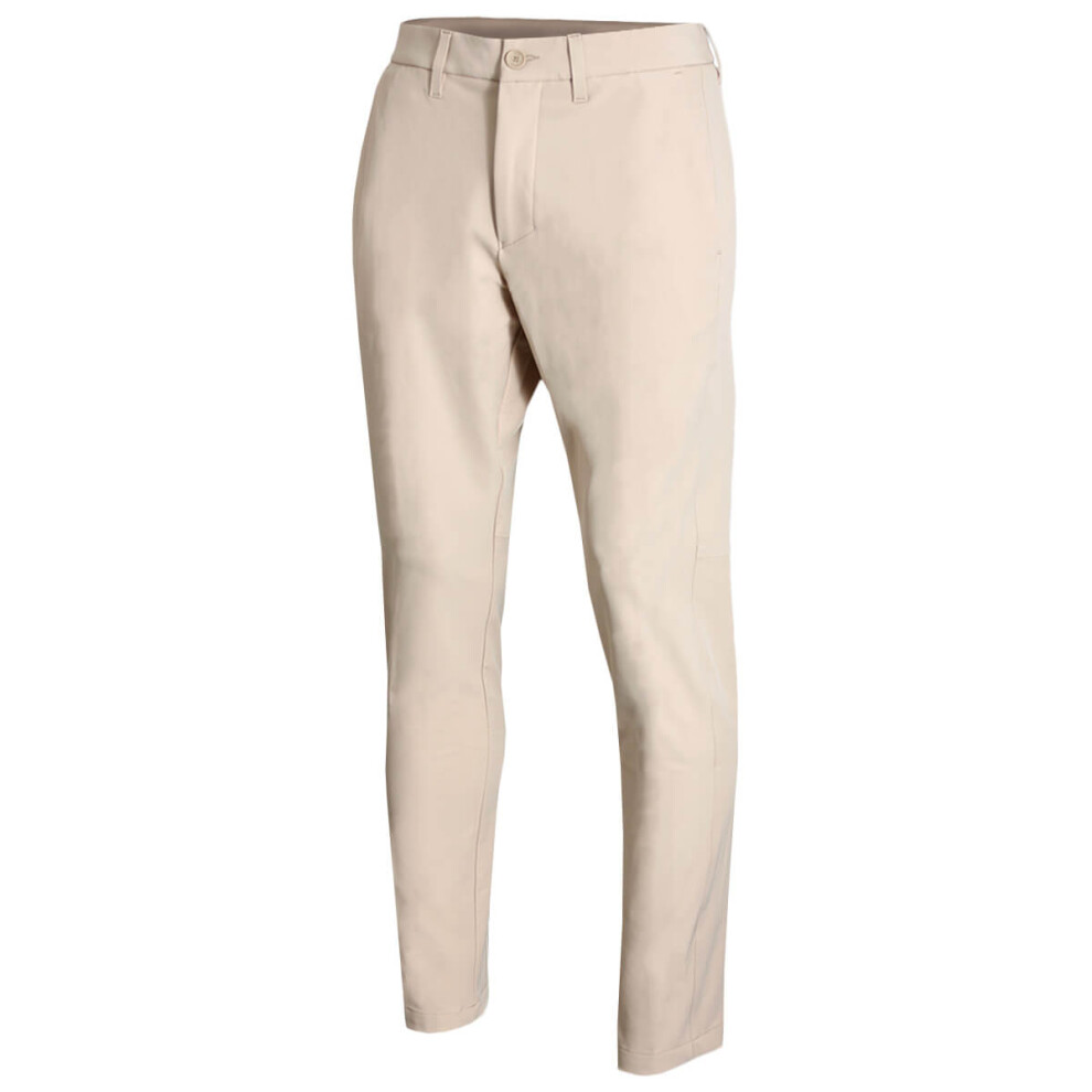(32" Waist, Medium Beige) Hugo Boss Mens 2025 Commuter Slim Fit Water Repellent 4-Way Golf Trousers