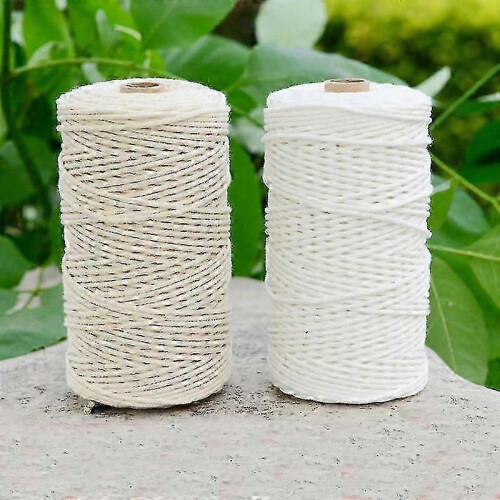 3mm White Wool Rope-durable 200m White Cotton Cord Twisted Cord Rope Craft Macrame String 1