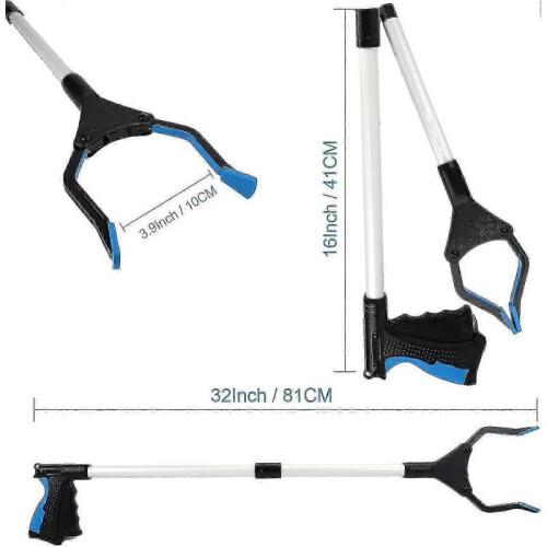 Tool, 32" Foldable Grabber Reacher for Elderly, Lightweight Extra Long Handy Trash Claw Grabber 2