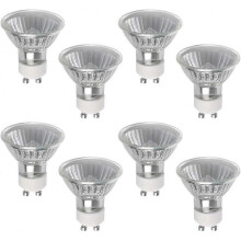 GU10 50W Halogen Bulb, 8 Pack GU10 Halogen Spotlight, 220V, 2800K Warm White, Dimmable GU10 Halogen Bulb