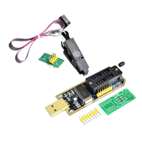 Ch341a 24 25 Series Eeprom Flash Bios Usb Programmer Module + Soic8 Sop8 Test Clip for Eeprom 93cxx Y