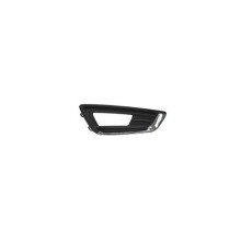 Kühlergrill für die untere Stoßstange rechts vorne für Ford Focus 3, Schwarz und Chrom, mit Loch für