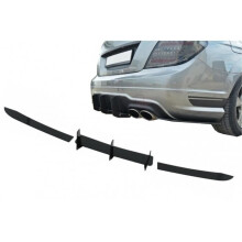 Stoßstangenverlängerung Diffusor für Mercedes C-Klasse W204 C204 Limousine Coupe 12-14 Schwarz glänzend
