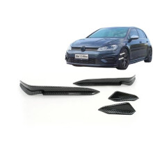 Spoiler laterali paraurti anteriore per VW Golf 7.5 5G R Hatchback 17-20 Carbon Look