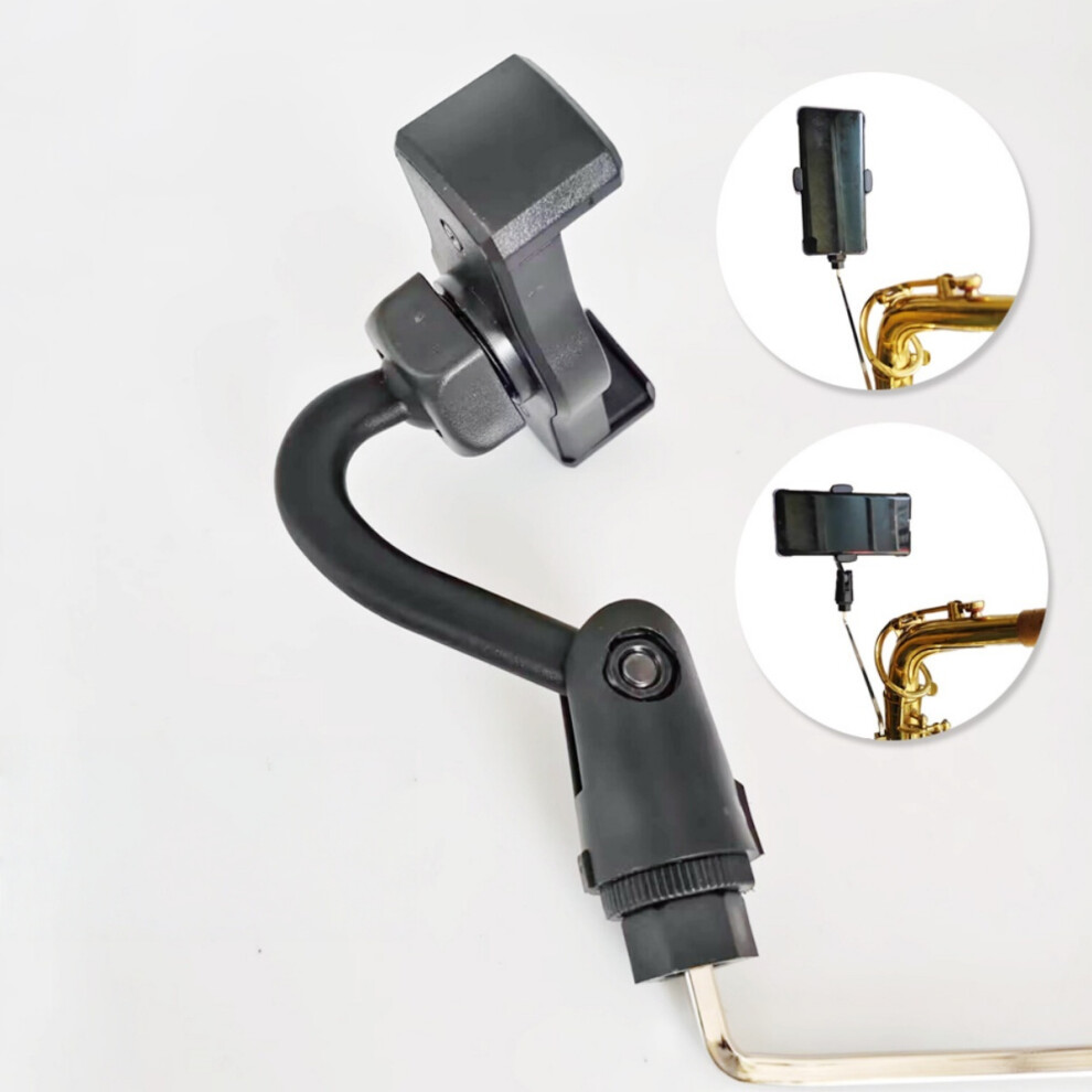 Compatible avec support de téléphone pour saxophone alto, pince à musique Sax Lyre, tête carrée de 4 mm pour saxophone