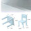 Ensemble de 3 chaises de table pour enfants, simulation de meubles, mini chaise, jouet 2